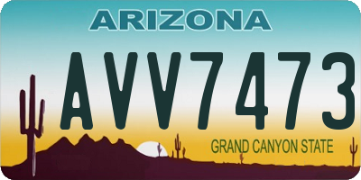 AZ license plate AVV7473