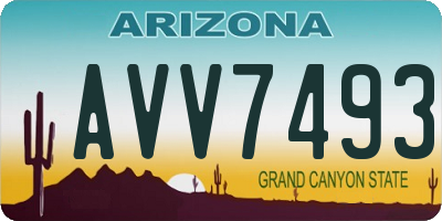 AZ license plate AVV7493