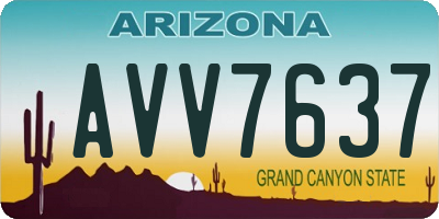 AZ license plate AVV7637