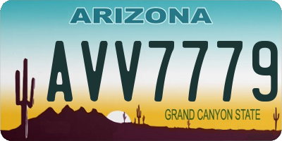 AZ license plate AVV7779