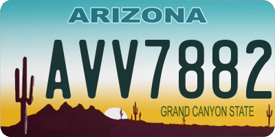 AZ license plate AVV7882