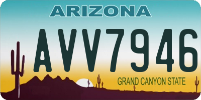 AZ license plate AVV7946