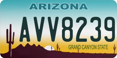 AZ license plate AVV8239