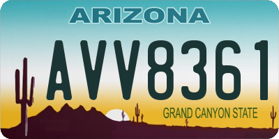 AZ license plate AVV8361