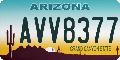 AZ license plate AVV8377