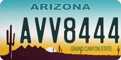 AZ license plate AVV8444