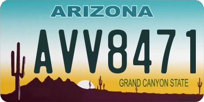 AZ license plate AVV8471