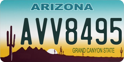 AZ license plate AVV8495