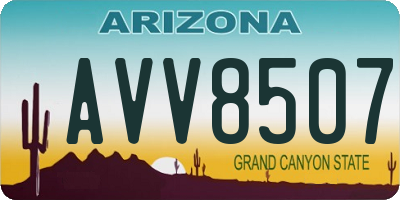AZ license plate AVV8507