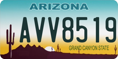 AZ license plate AVV8519