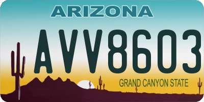 AZ license plate AVV8603