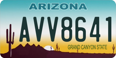 AZ license plate AVV8641