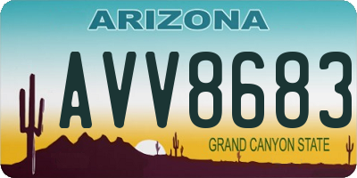 AZ license plate AVV8683