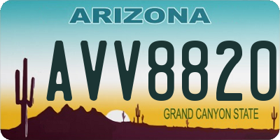 AZ license plate AVV8820