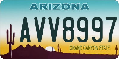 AZ license plate AVV8997
