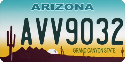 AZ license plate AVV9032