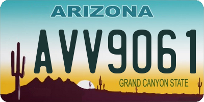 AZ license plate AVV9061