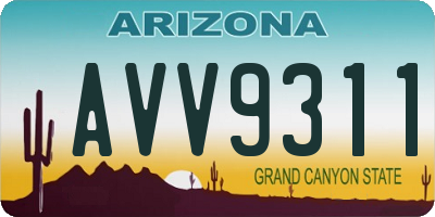 AZ license plate AVV9311