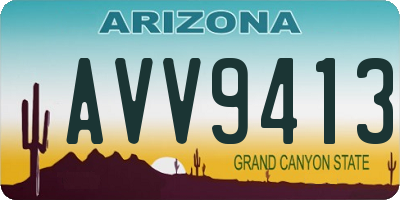 AZ license plate AVV9413