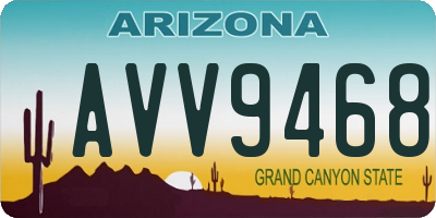 AZ license plate AVV9468