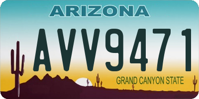 AZ license plate AVV9471