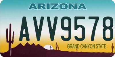 AZ license plate AVV9578