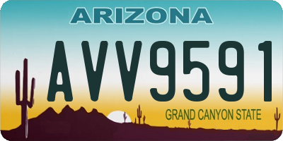 AZ license plate AVV9591