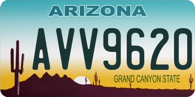 AZ license plate AVV9620