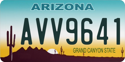 AZ license plate AVV9641