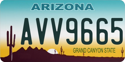 AZ license plate AVV9665