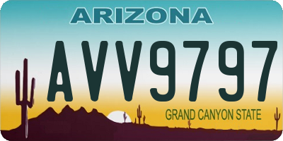 AZ license plate AVV9797
