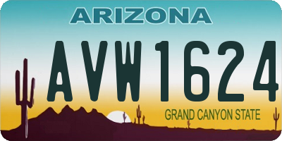 AZ license plate AVW1624