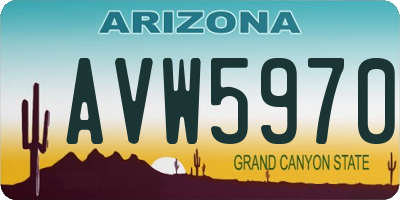 AZ license plate AVW5970