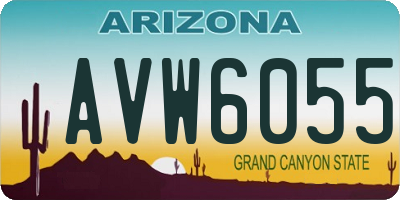 AZ license plate AVW6055