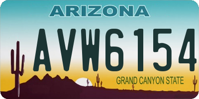 AZ license plate AVW6154