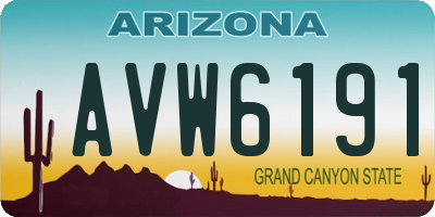 AZ license plate AVW6191