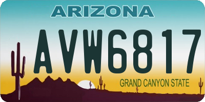 AZ license plate AVW6817