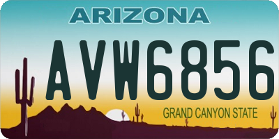 AZ license plate AVW6856