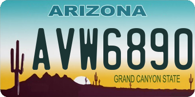 AZ license plate AVW6890