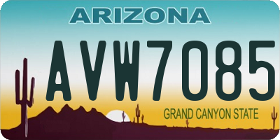 AZ license plate AVW7085