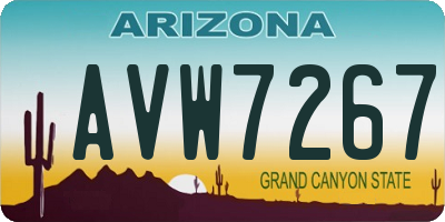 AZ license plate AVW7267