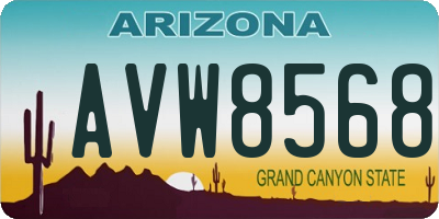 AZ license plate AVW8568