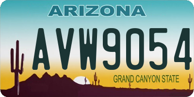 AZ license plate AVW9054