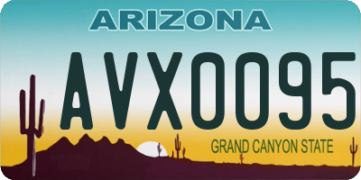 AZ license plate AVX0095