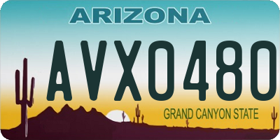 AZ license plate AVX0480