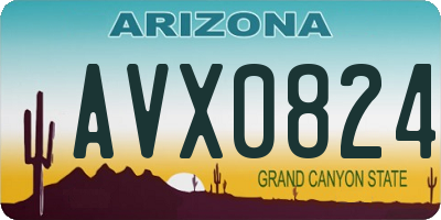 AZ license plate AVX0824