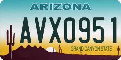 AZ license plate AVX0951