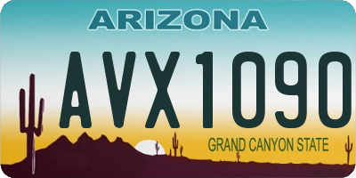 AZ license plate AVX1090