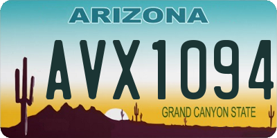 AZ license plate AVX1094