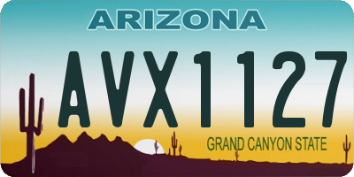 AZ license plate AVX1127